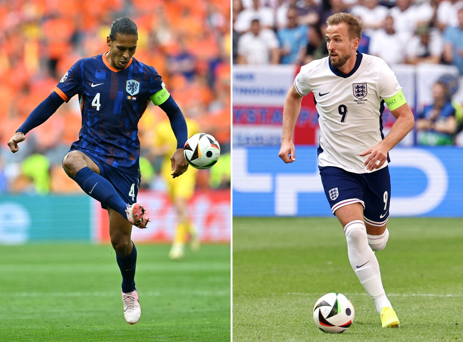 Nederland versus Engeland begint een felle strijd in het Westfalenstadion in Dortmund