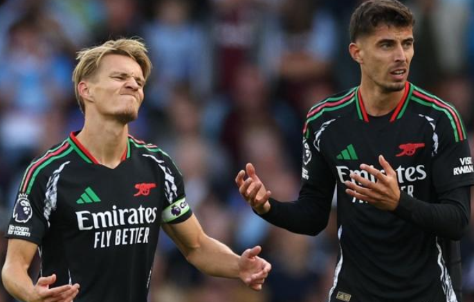 Odegaard en Rice zijn afwezig en Arsenal loopt het risico op een verliesreeks